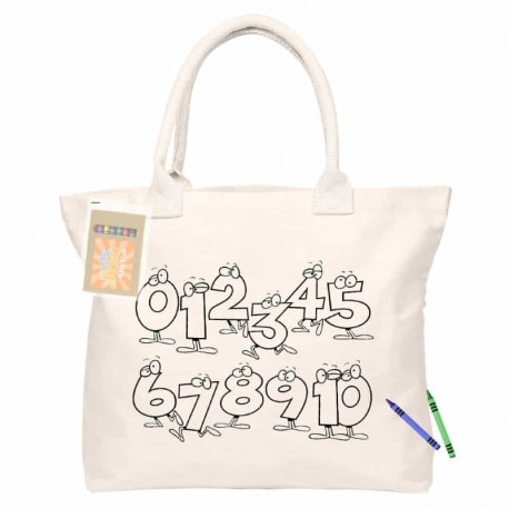 Cotton & Calico Tote Bags - Colouring Calico Shopper No Gusset