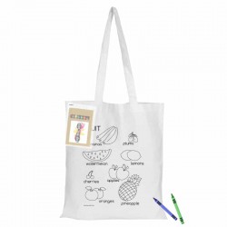 Cotton & Calico Tote Bags - Colouring White Calico Bag No Gusset