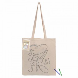 Cotton & Calico Tote Bags - Colouring Long Handle Calico Shopper