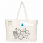 Cotton & Calico Tote Bags - Colouring Delton Canvas Large Shopper