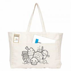 Cotton & Calico Tote Bags - Colouring Delton Canvas Large Shopper