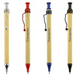 Bamboo & Wood Enviro Pens - Spiral Recycled Cardboard Pen