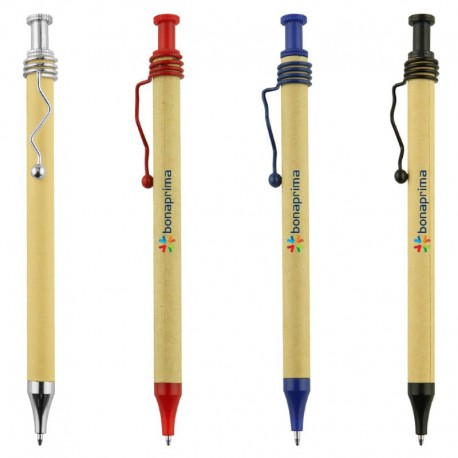 Bamboo & Wood Enviro Pens - Spiral Recycled Cardboard Pen
