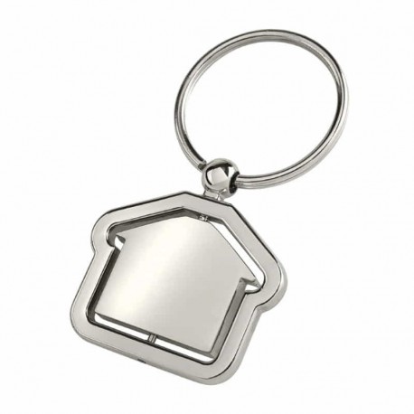 Metal Keyrings - Spin House Key Ring