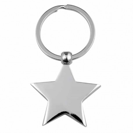 Metal Keyrings - Star Key Ring