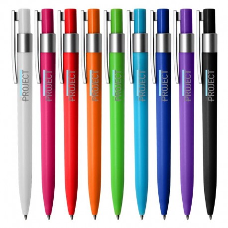 Plastic Promotional Pens - Torino Silver Plastic Pen