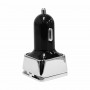 Phone & Tablet Chargers - Dual Square Metal Car Charger