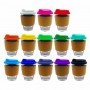 Reusable Coffee Cups - Glass - Carlo Glass Coffee Cup - Cork Band 340ml