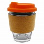 Reusable Coffee Cups - Glass - Carlo Glass Coffee Cup - Cork Band 340ml