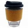 Carlo Glass Coffee Cup - Cork Band 340ml