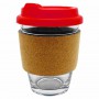 Reusable Coffee Cups - Glass - Carlo Glass Coffee Cup - Cork Band 340ml