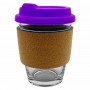 Reusable Coffee Cups - Glass - Carlo Glass Coffee Cup - Cork Band 340ml