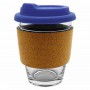 Reusable Coffee Cups - Glass - Carlo Glass Coffee Cup - Cork Band 340ml