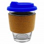Reusable Coffee Cups - Glass - Carlo Glass Coffee Cup - Cork Band 340ml