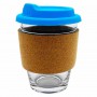 Reusable Coffee Cups - Glass - Carlo Glass Coffee Cup - Cork Band 340ml