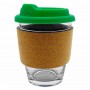 Reusable Coffee Cups - Glass - Carlo Glass Coffee Cup - Cork Band 340ml