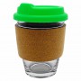 Reusable Coffee Cups - Glass - Carlo Glass Coffee Cup - Cork Band 340ml