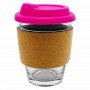 Reusable Coffee Cups - Glass - Carlo Glass Coffee Cup - Cork Band 340ml