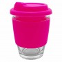 Reusable Coffee Cups - Glass - Carlo Glass Coffee Cup - Silicone Band 340ml