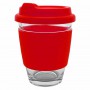 Reusable Coffee Cups - Glass - Carlo Glass Coffee Cup - Silicone Band 340ml