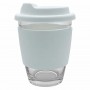 Reusable Coffee Cups - Glass - Carlo Glass Coffee Cup - Silicone Band 340ml
