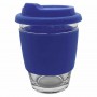 Reusable Coffee Cups - Glass - Carlo Glass Coffee Cup - Silicone Band 340ml
