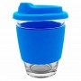 Reusable Coffee Cups - Glass - Carlo Glass Coffee Cup - Silicone Band 340ml