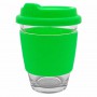 Reusable Coffee Cups - Glass - Carlo Glass Coffee Cup - Silicone Band 340ml