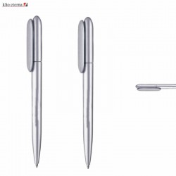 Plastic Promotional Pens - Flip Silver Plastic Pen
