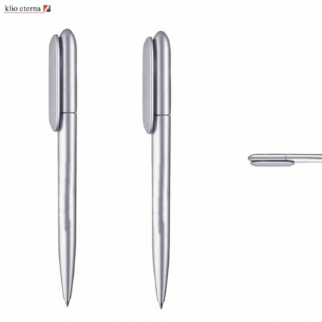 Plastic Promotional Pens - Flip Silver Plastic Pen