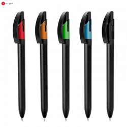 Plastic Promotional Pens - Thera Black Plastic Pen