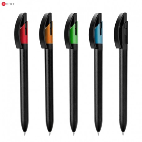 Plastic Promotional Pens - Thera Black Plastic Pen