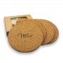 Coasters - Vineyards Cork Coaster Round Set of 4