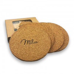 Coasters - Vineyards Cork Coaster Round Set of 4