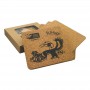 Coasters - Vineyards Cork Coaster Square Set of 4