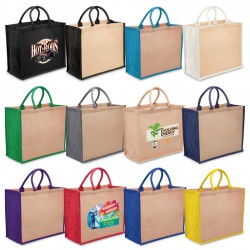 Jute Conference Bags - Eco Jute Tote with wide gusset