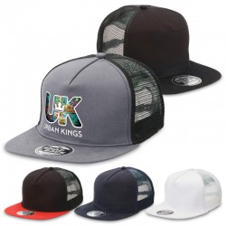 Caps - Chino Flat Peak Trucker Cap