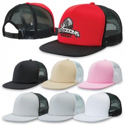 Caps - Flat Peak Trucker Cap