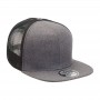 Caps - Heathered Flat Peak Trucker Cap
