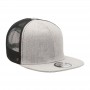 Caps - Heathered Flat Peak Trucker Cap