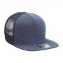 Caps - Heathered Flat Peak Trucker Cap