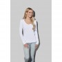 Ladies Promotional T Shirts - Stedman Womens Claire V-neck Long Sleeve T-Shirt