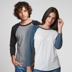 Men's Promotional T Shirts - Next Level Unisex Tri-Blend 3/4 Raglan T-Shirt