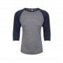 Men's Promotional T Shirts - Next Level Unisex Tri-Blend 3/4 Raglan T-Shirt