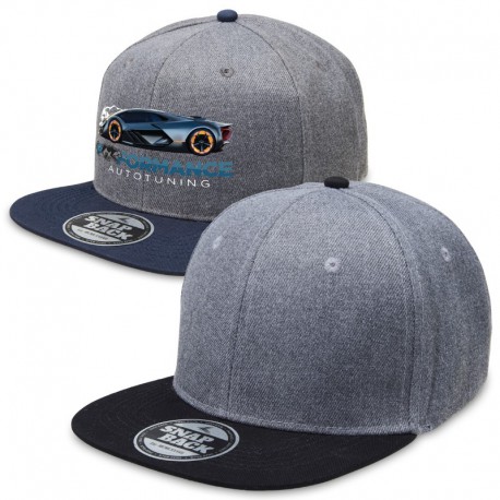 Caps - Heathered Snapback Cap Flat Peak