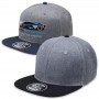 Heathered Snapback Cap Flat Peak