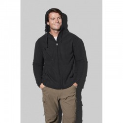 Fleece Tops - Stedman Mens Active Hooded Fleece Jacket
