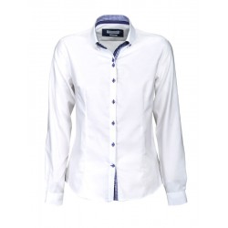 Ladies Corporate Shirts - James Harvest Purple Bow 40 Womens Shirt