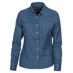 Ladies Corporate Shirts - James Harvest Jupiter Womens Denim Shirt