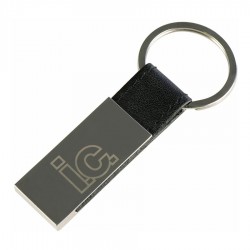 Metal Keyrings - Hudson Leather Keychain